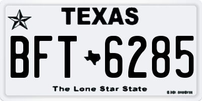 TX license plate BFT6285