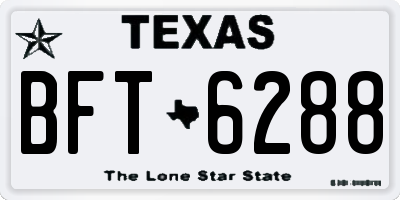 TX license plate BFT6288