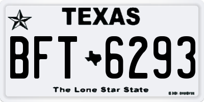 TX license plate BFT6293