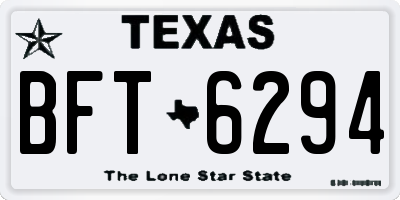 TX license plate BFT6294