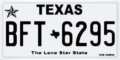 TX license plate BFT6295