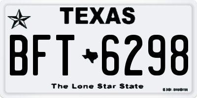 TX license plate BFT6298
