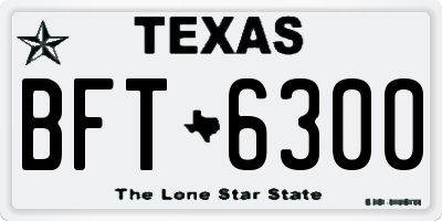 TX license plate BFT6300