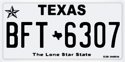 TX license plate BFT6307