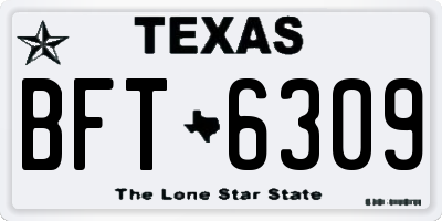 TX license plate BFT6309