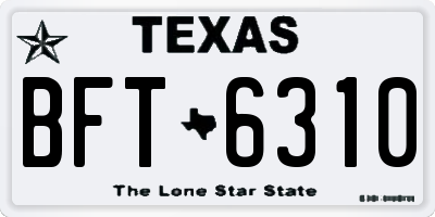 TX license plate BFT6310