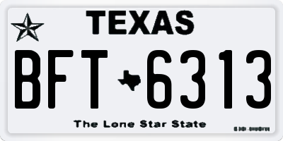 TX license plate BFT6313