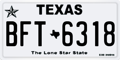 TX license plate BFT6318