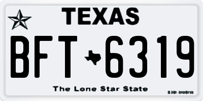 TX license plate BFT6319