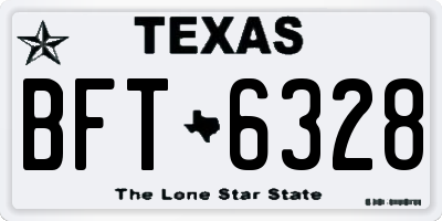 TX license plate BFT6328