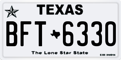 TX license plate BFT6330