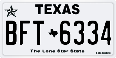 TX license plate BFT6334