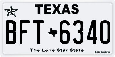 TX license plate BFT6340