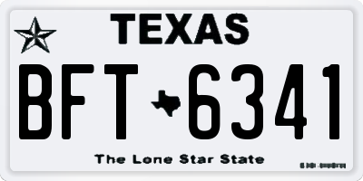 TX license plate BFT6341