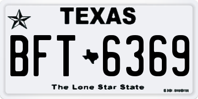 TX license plate BFT6369