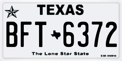 TX license plate BFT6372