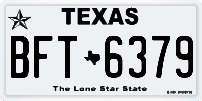 TX license plate BFT6379
