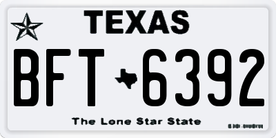 TX license plate BFT6392