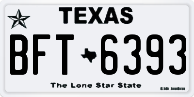 TX license plate BFT6393