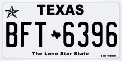 TX license plate BFT6396