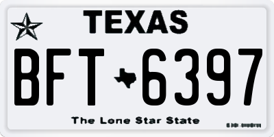 TX license plate BFT6397