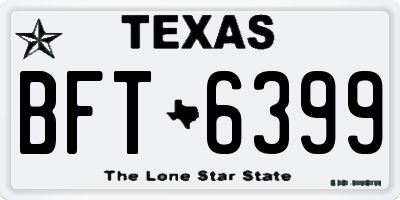TX license plate BFT6399