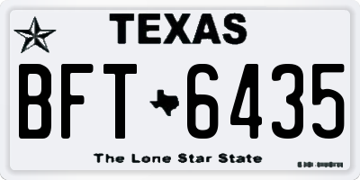 TX license plate BFT6435