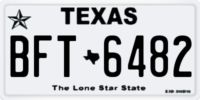 TX license plate BFT6482