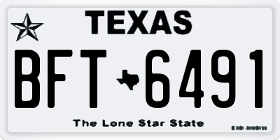 TX license plate BFT6491