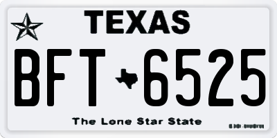 TX license plate BFT6525