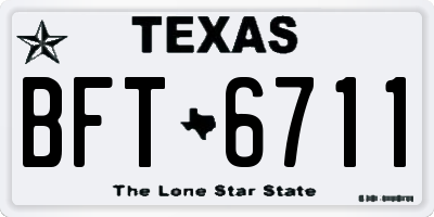 TX license plate BFT6711