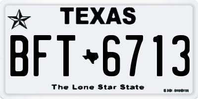 TX license plate BFT6713