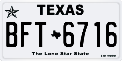 TX license plate BFT6716