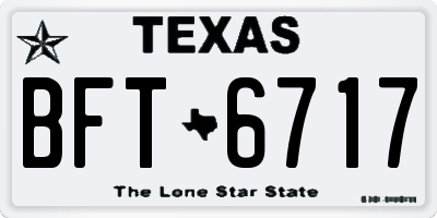 TX license plate BFT6717