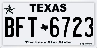 TX license plate BFT6723