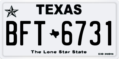 TX license plate BFT6731