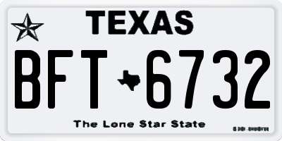 TX license plate BFT6732