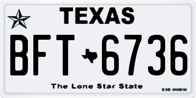 TX license plate BFT6736
