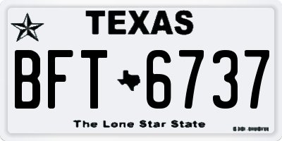 TX license plate BFT6737
