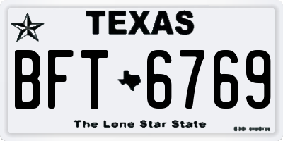 TX license plate BFT6769
