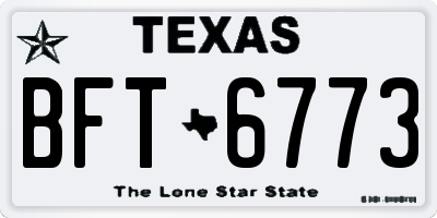 TX license plate BFT6773