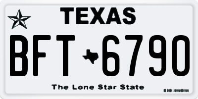 TX license plate BFT6790