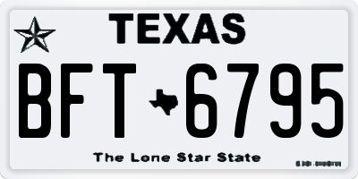 TX license plate BFT6795