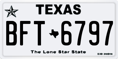 TX license plate BFT6797
