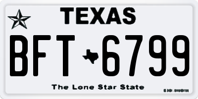 TX license plate BFT6799
