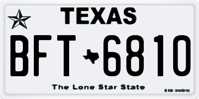 TX license plate BFT6810