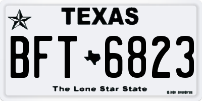 TX license plate BFT6823