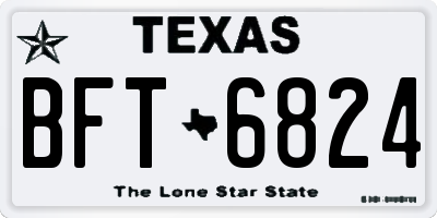 TX license plate BFT6824
