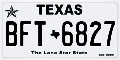 TX license plate BFT6827