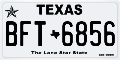 TX license plate BFT6856